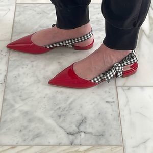 Miu Miu Red Patent Flats